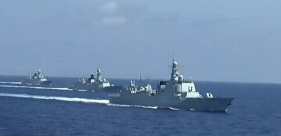 Gần đây, 3 hạm đội lớn của Hải quân Trung Quốc (Hạm đội Nam Hải, Hạm đội Đông Hải, Hạm đội Bắc Hải) tổ chức tập trận quy mô lớn trên biển Đông.